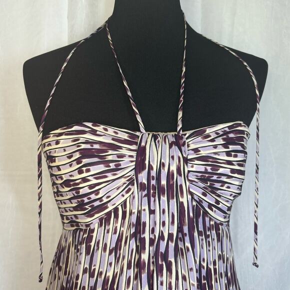 Laundry by Design vintage Halter Abstract Purple Maxi Silk Dress✨ - Picture 2 of 8